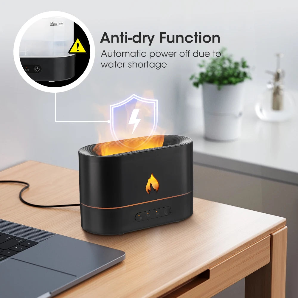 Double Color Flame Diffuser Essential Oils Fragrance Aroma Air Humidifier and Scent Diffuser Electric Smell for Home Distributor