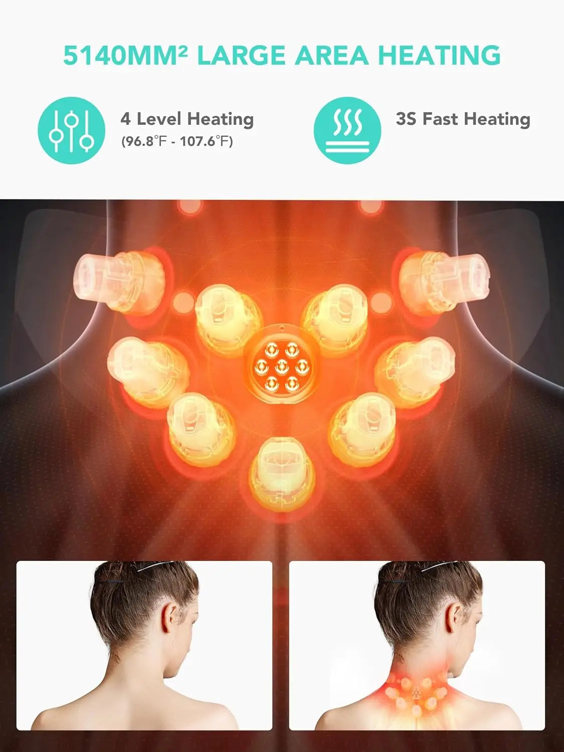 Cordless Neck Massager with Heat