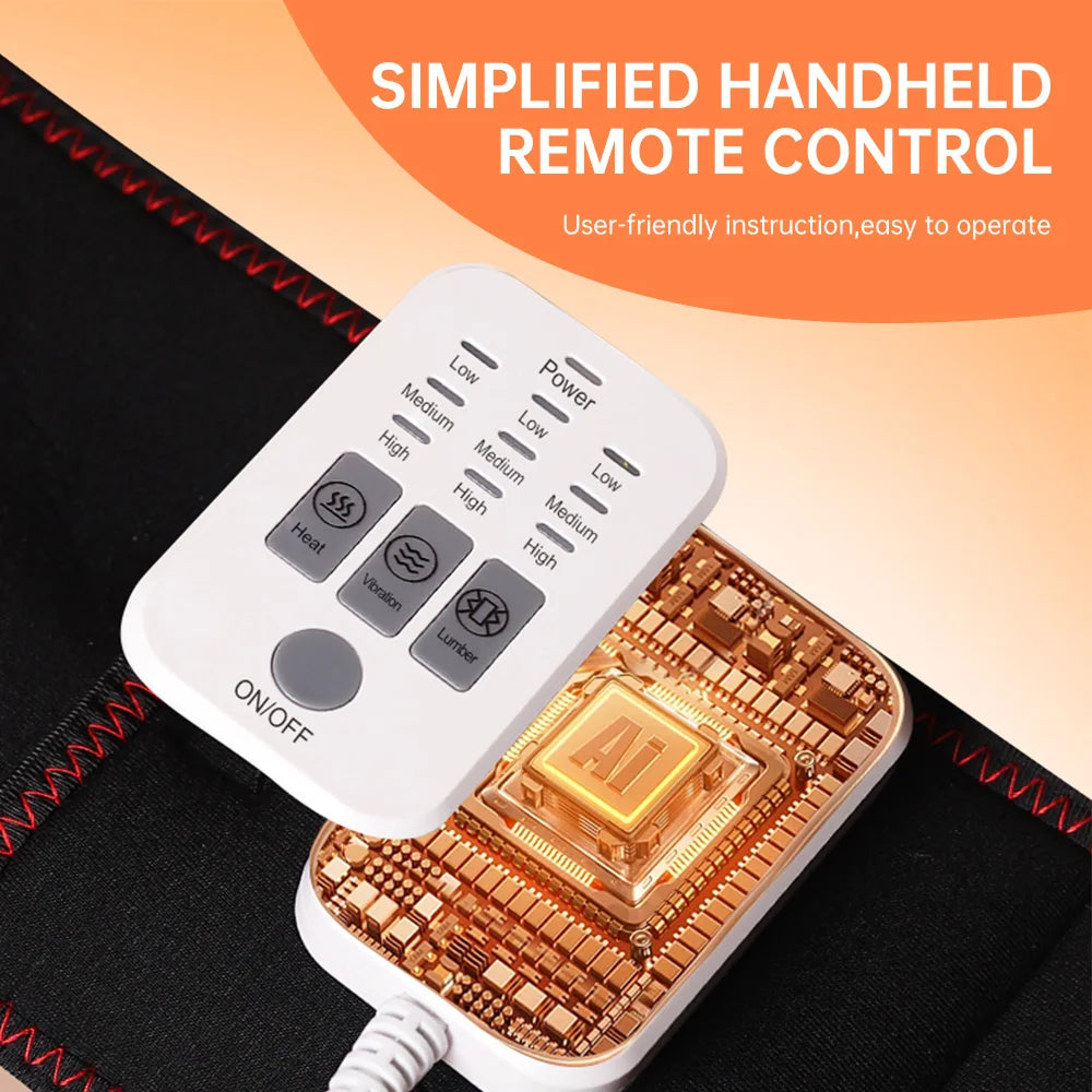 Heat Back Massager Wrap Belt with Vibration Massage