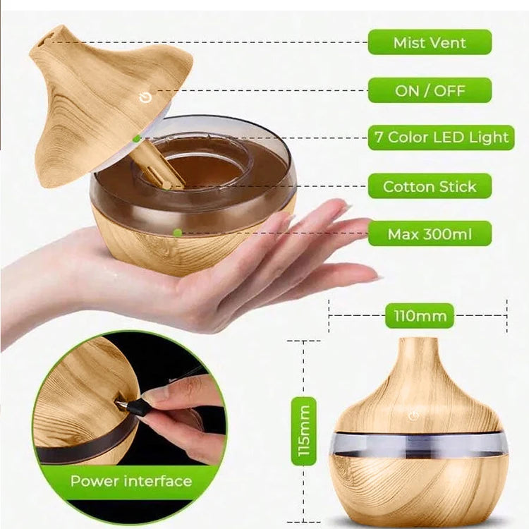 Wood grain air humidifier