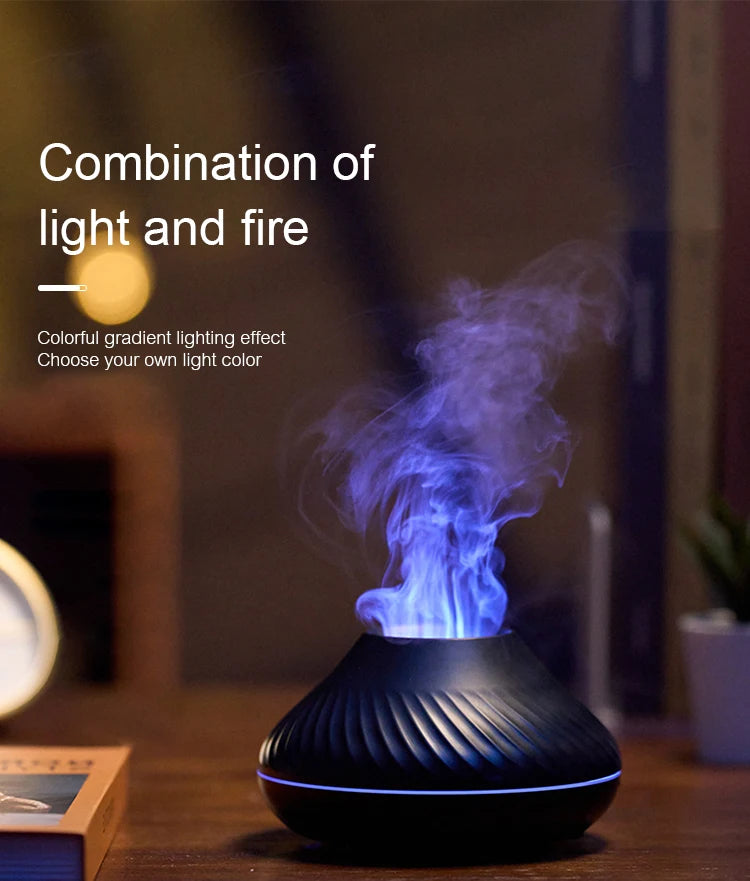 Colorful Flame Aromatherapy Humidifier