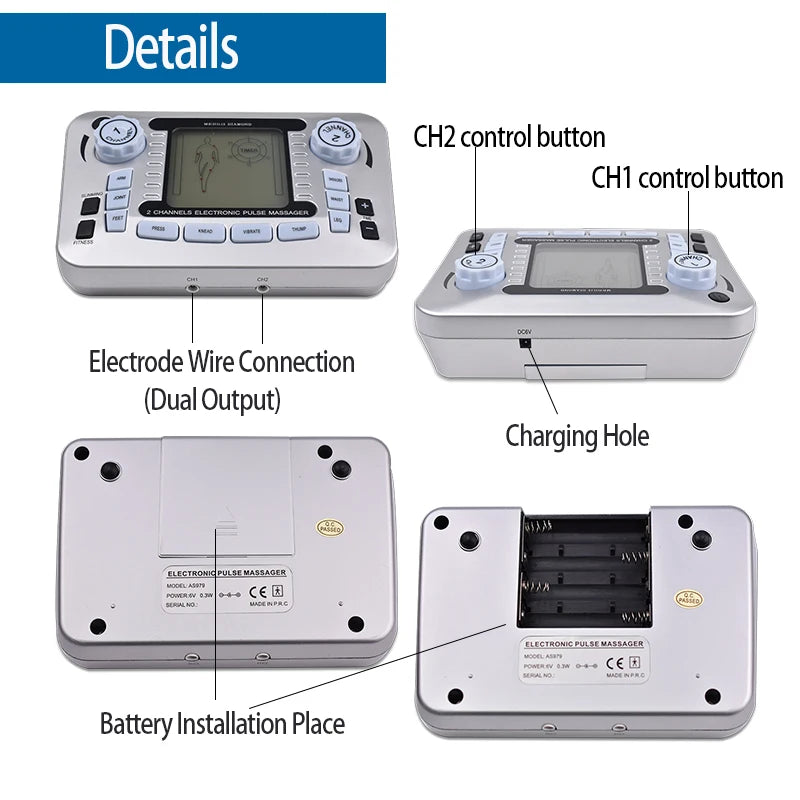 Electronic Pulse Massager Tens Machine