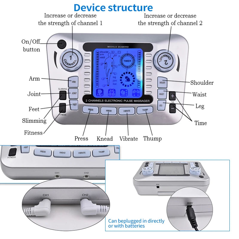 Electronic Pulse Massager Tens Machine