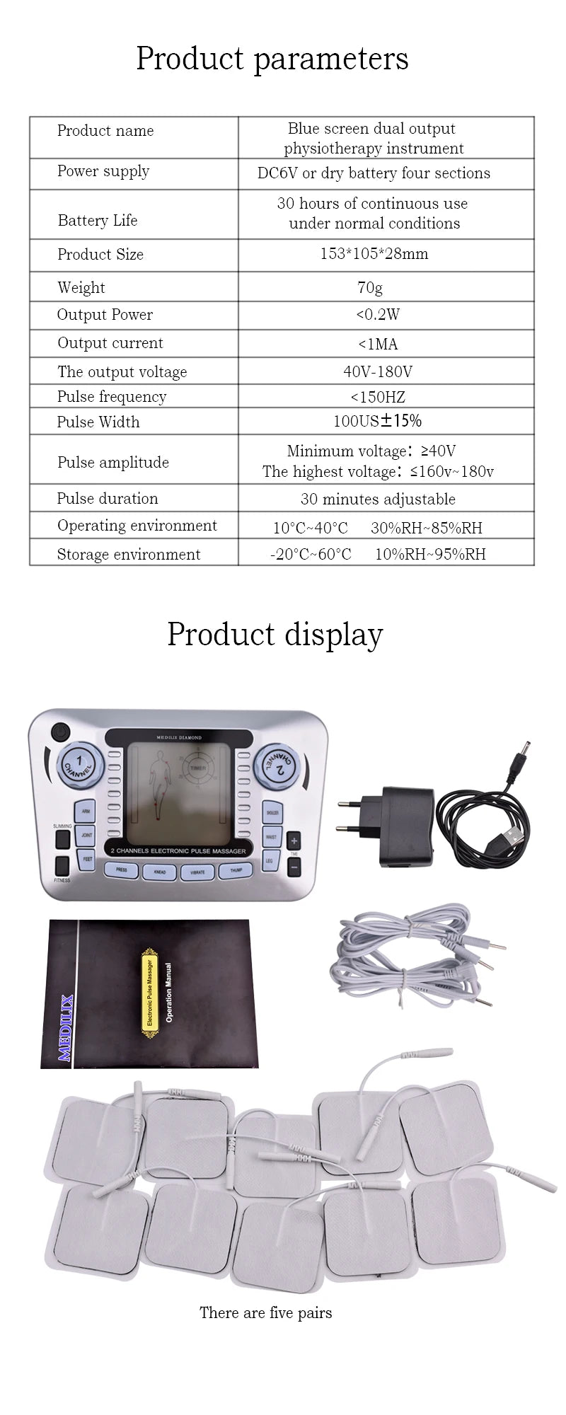 Tens Massager Ems Muscle Stimulator