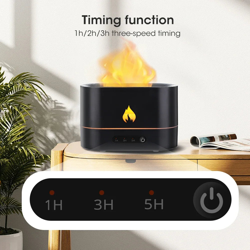 Double Color Flame Diffuser Essential Oils Fragrance Aroma Air Humidifier and Scent Diffuser Electric Smell for Home Distributor