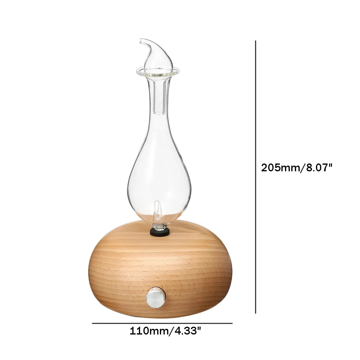 Glass Reservoir Nebulizing Essential Oil Diffuser with LED Light