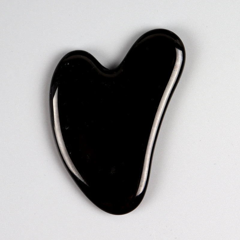 Guasha Stone Face Rose Quartz Jade Massage Tool