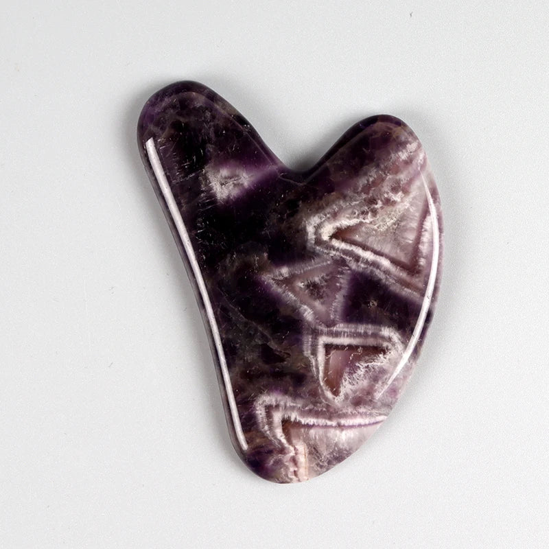 Guasha Stone Face Rose Quartz Jade Massage Tool
