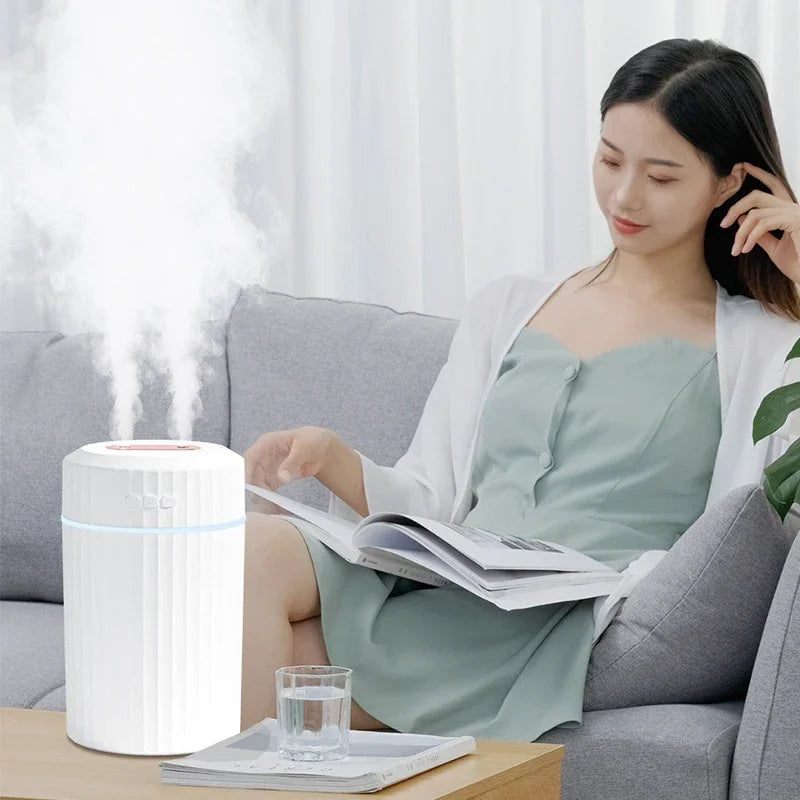 2L Double Nozzle Air Humidifier LCD Essential Oil Aroma Diffuser Ultrasonic Aromatherapy Diffuser
