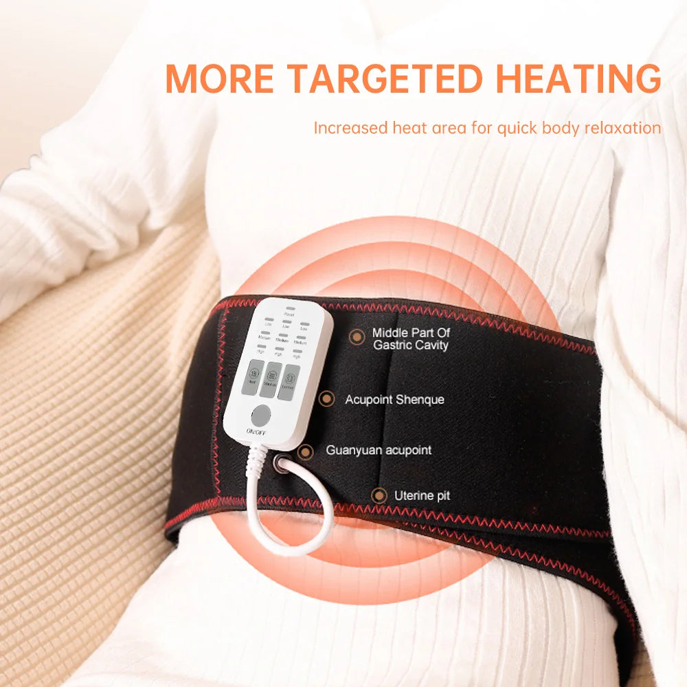 Heat Back Massager Wrap Belt with Vibration Massage