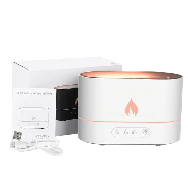 Double Color Flame Diffuser Essential Oils Fragrance Aroma Air Humidifier and Scent Diffuser Electric Smell for Home Distributor