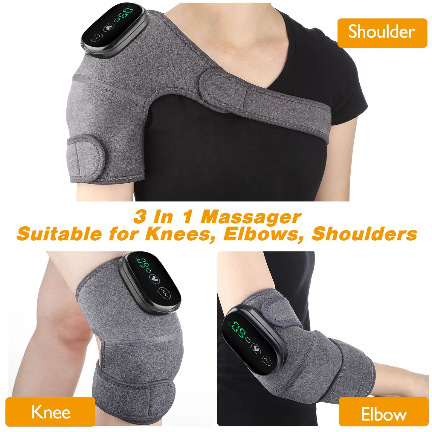 3 in 1 Electric Heating Massager for Knees and Shoulders