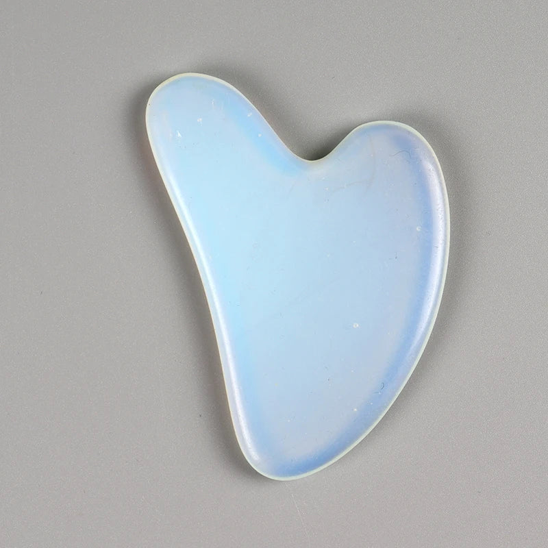 Guasha Stone Face Rose Quartz Jade Massage Tool