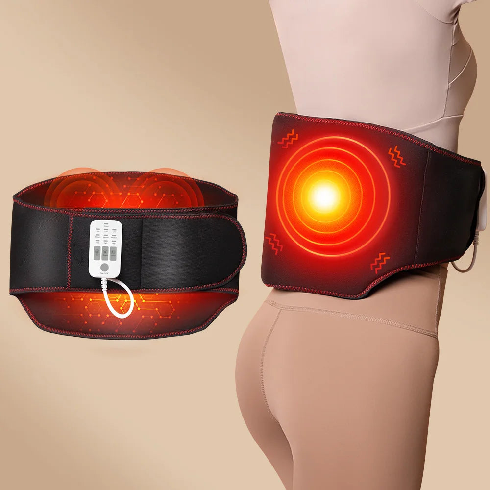Heat Back Massager Wrap Belt with Vibration Massage