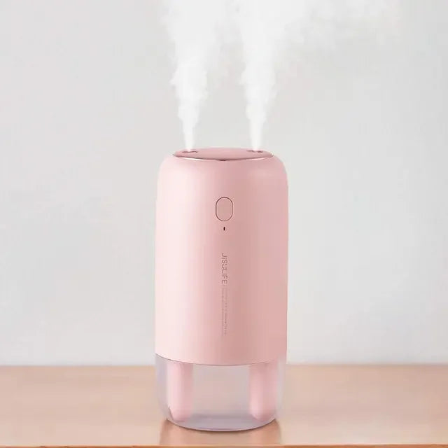 J500ML Wireless Air Humidifier for Home Car - Mini Portable Aroma Diffuser with Light