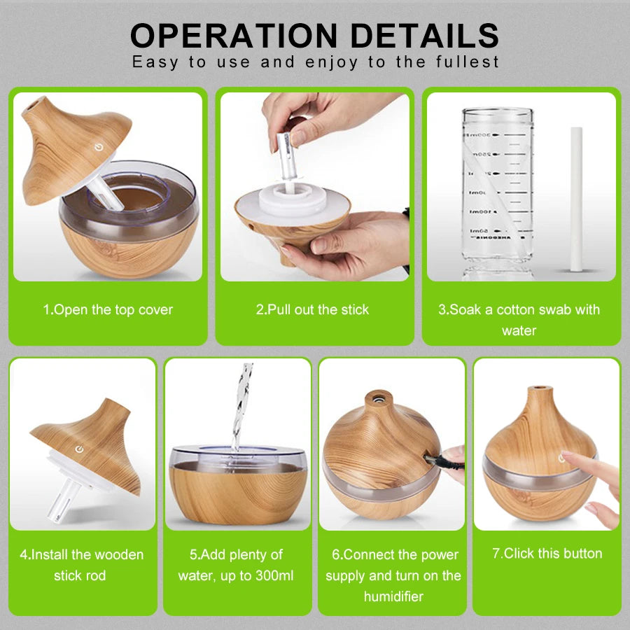 Wood grain air humidifier