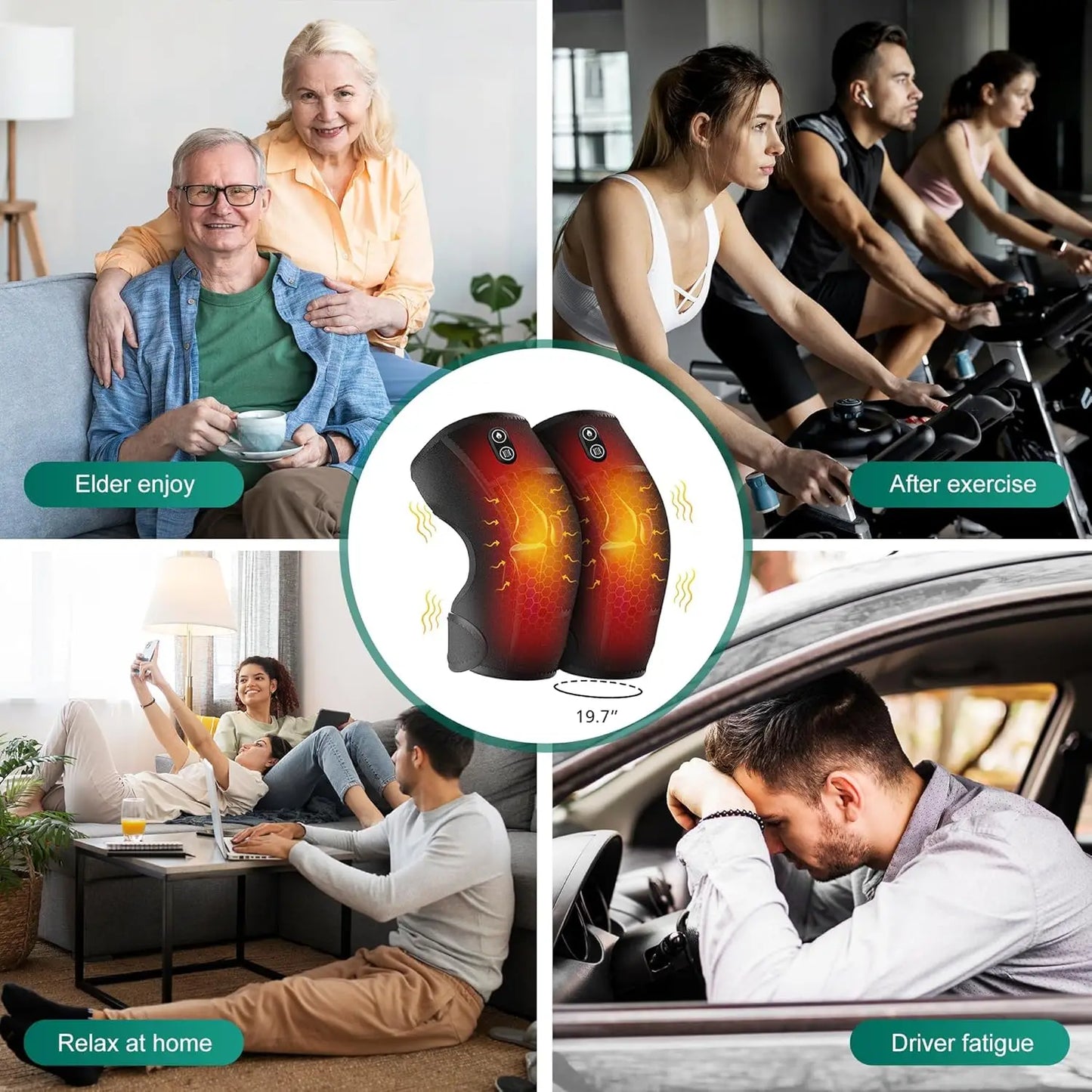 Heated Knee Massager with Vibration