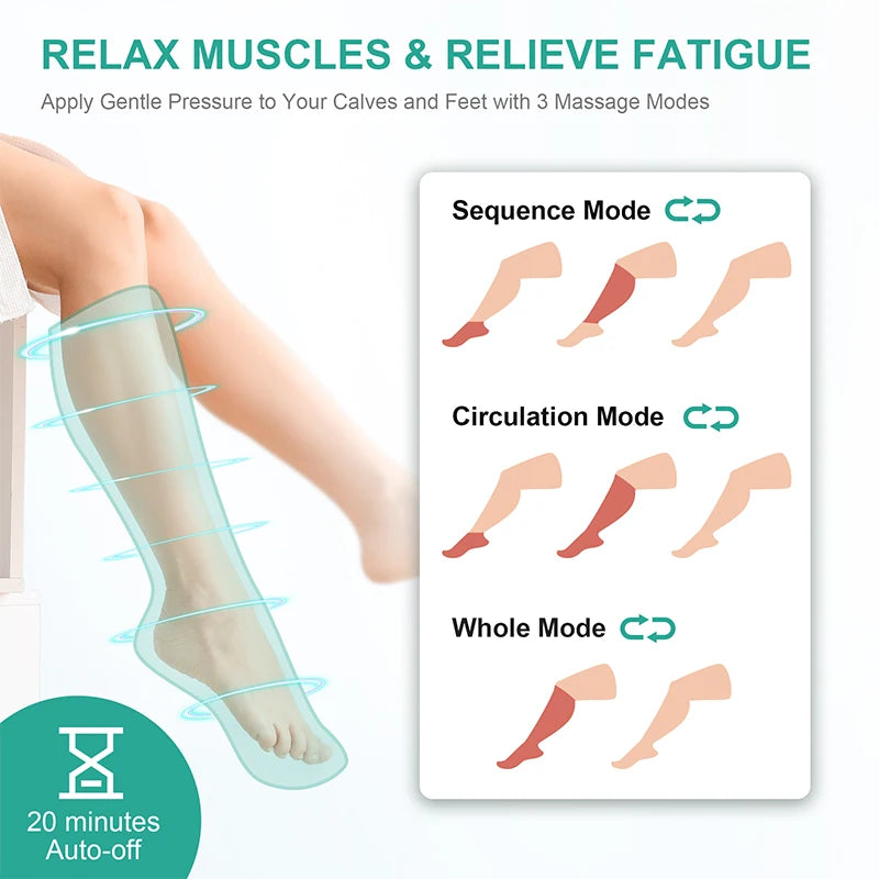 Air Compression Leg Massager For Comfort and Circulation