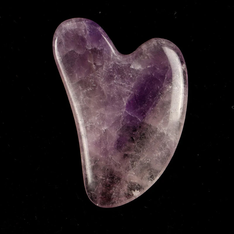 Guasha Stone Face Rose Quartz Jade Massage Tool