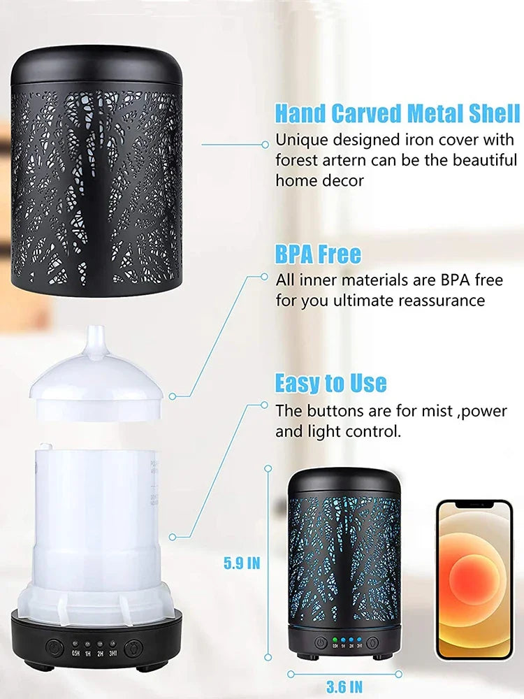 100ml Ultrasonic Air Humidifier/Essential Oil Diffuser