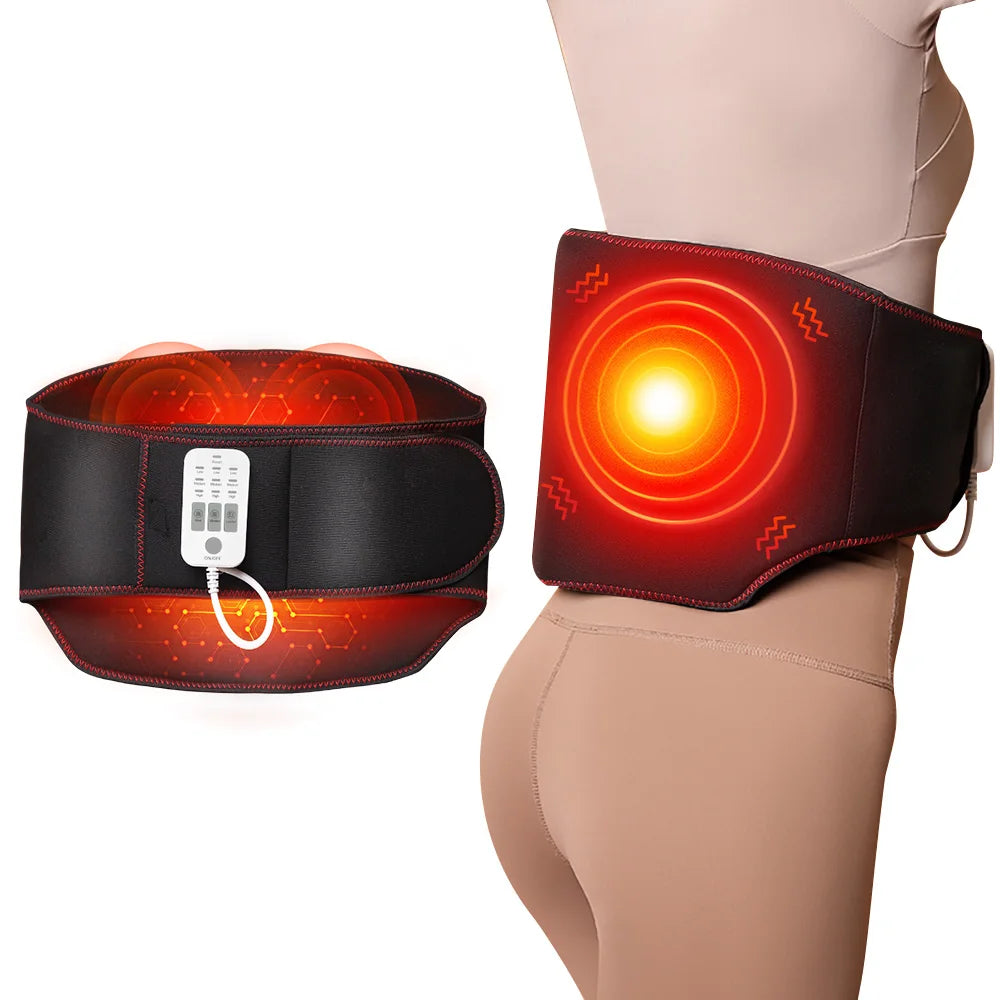 Heat Back Massager Wrap Belt with Vibration Massage