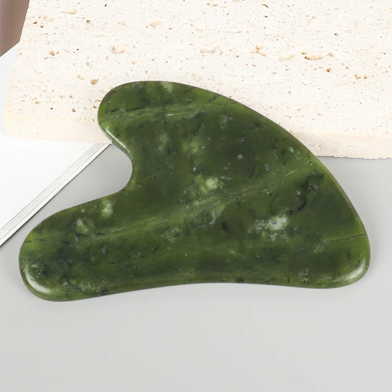 Guasha Stone Face Rose Quartz Jade Massage Tool