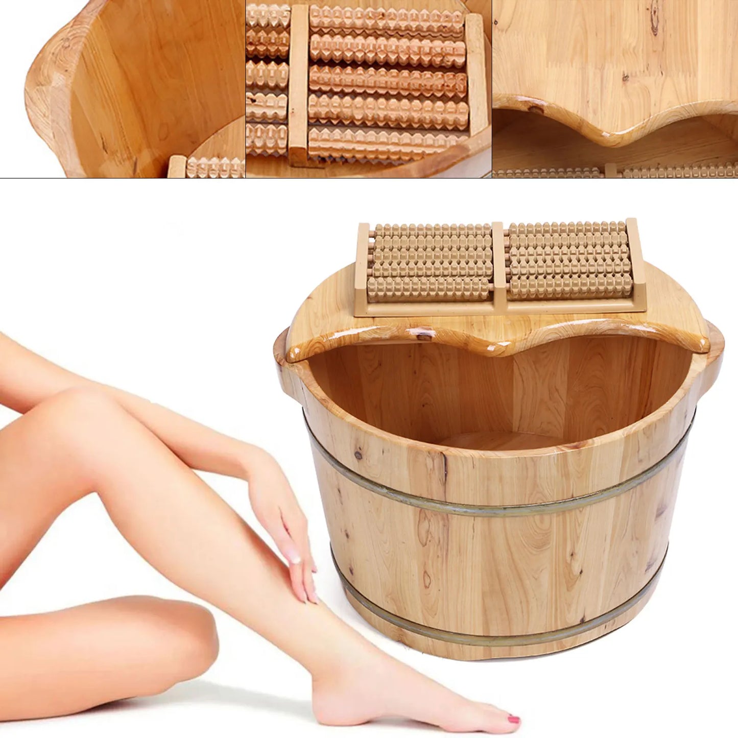 Cedar Wood Pedicure Foot Spa