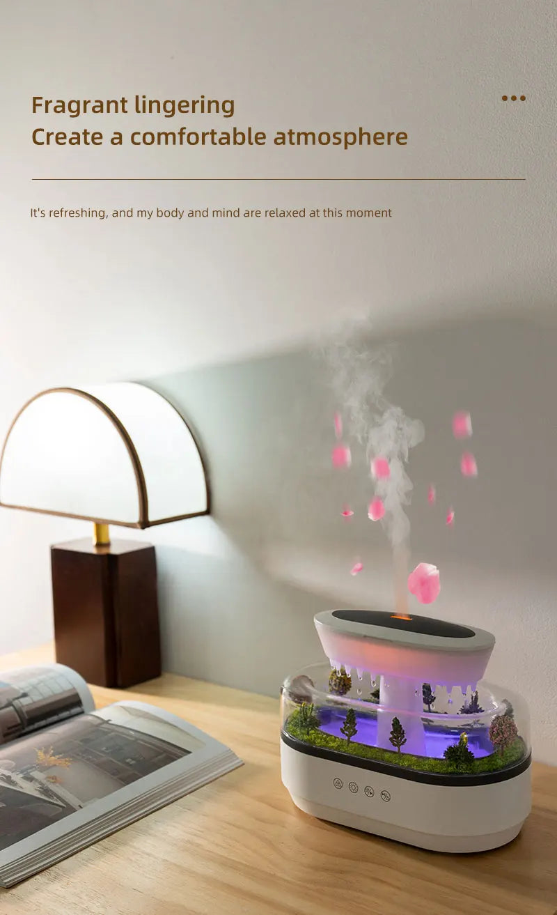 Raindrop Aromatherapy Diffuser Natural White Noise Music