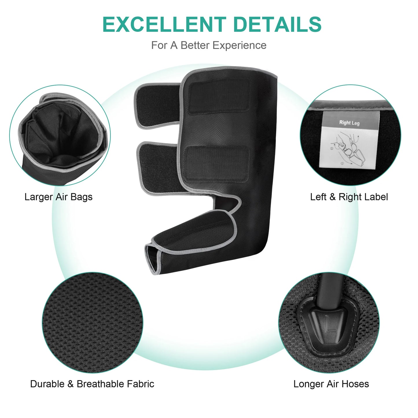 Air Compression Leg Massager For Comfort and Circulation