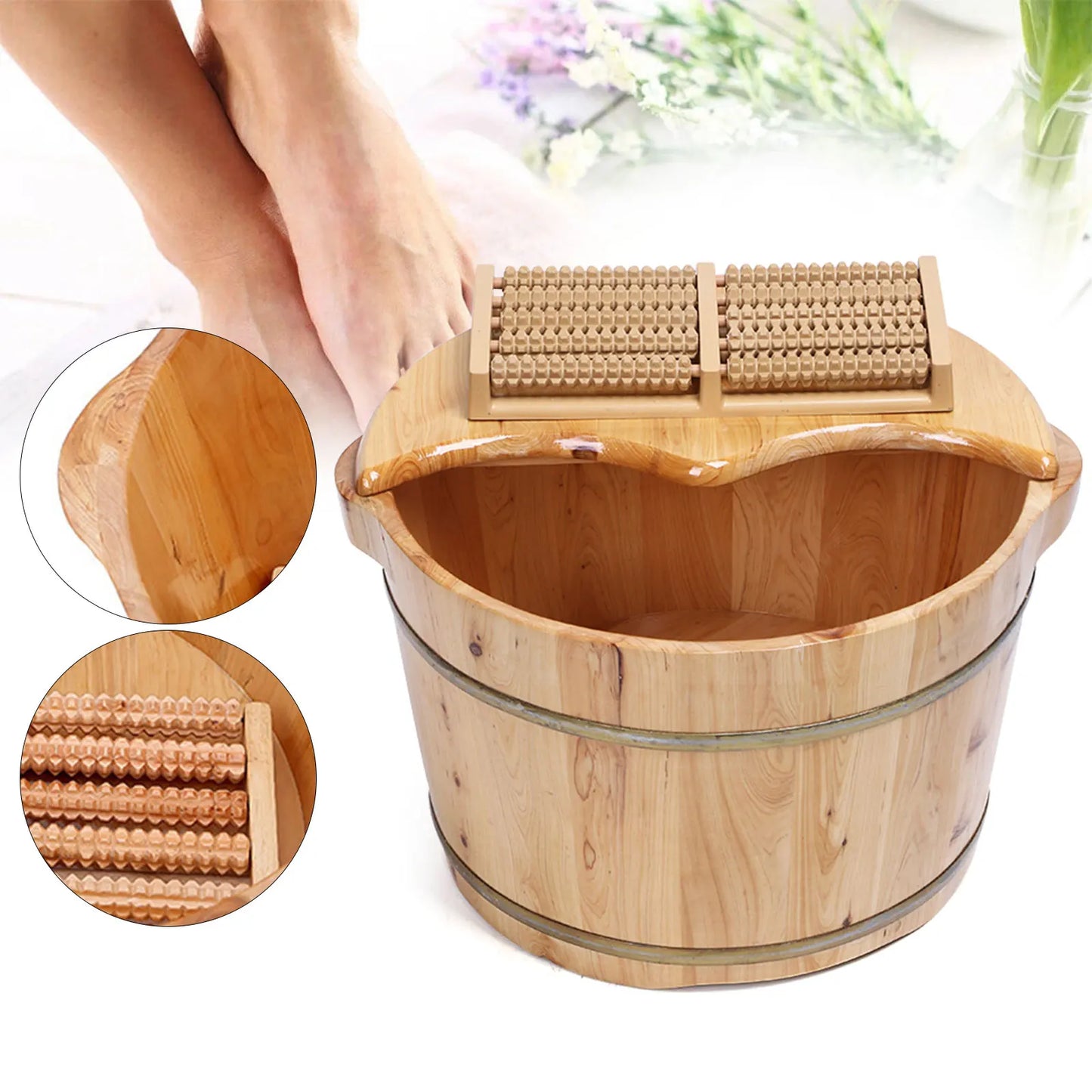 Cedar Wood Pedicure Foot Spa