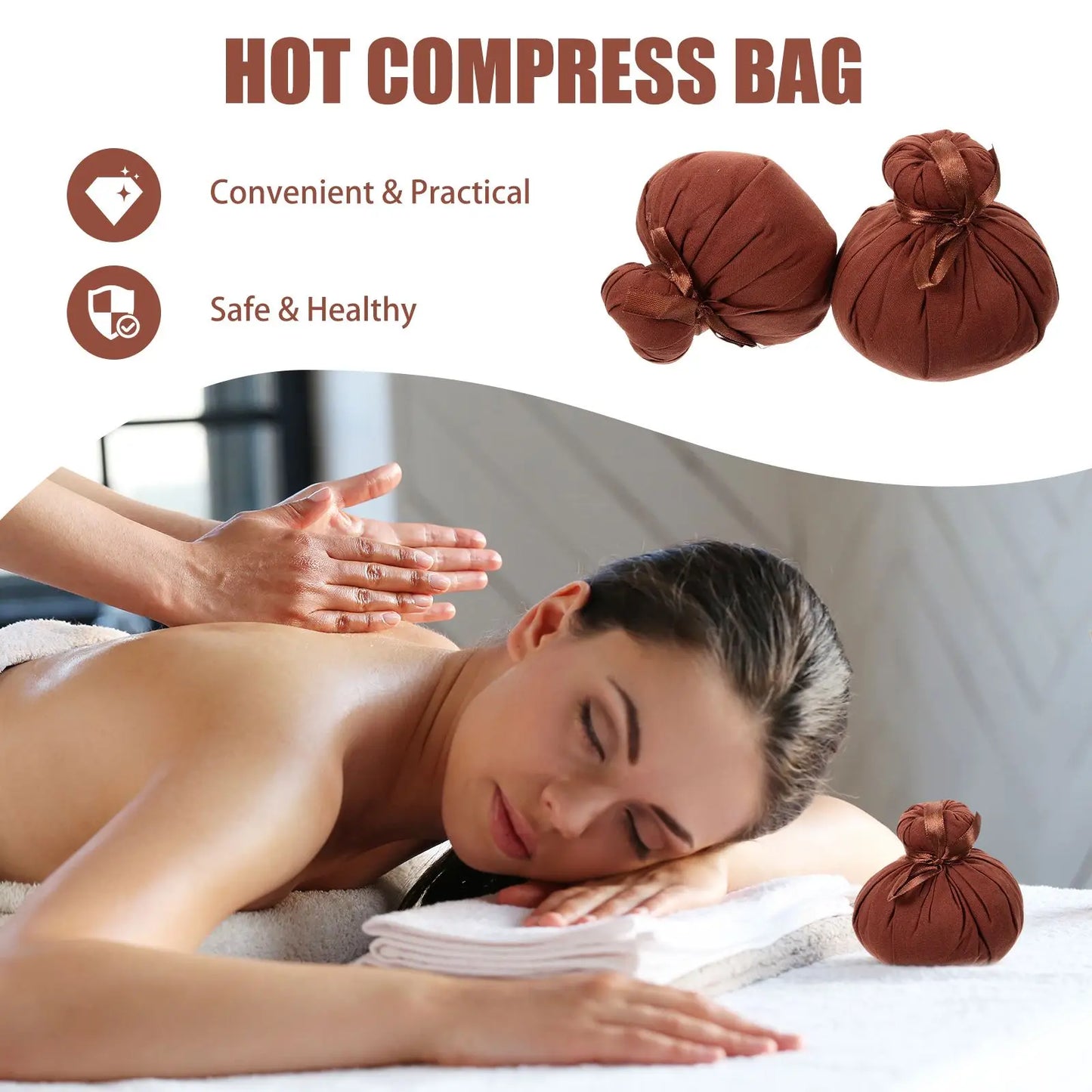 2Pcs health ball Chinese Warming Bags for Massage