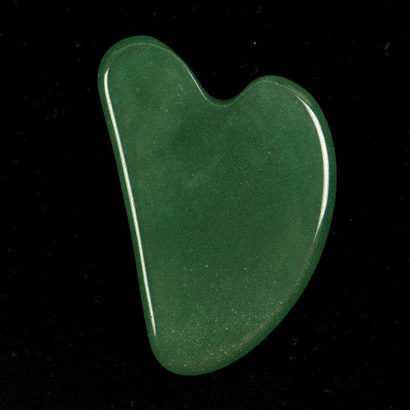 Guasha Stone Face Rose Quartz Jade Massage Tool
