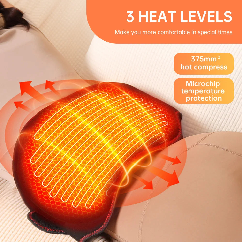 Heat Back Massager Wrap Belt with Vibration Massage