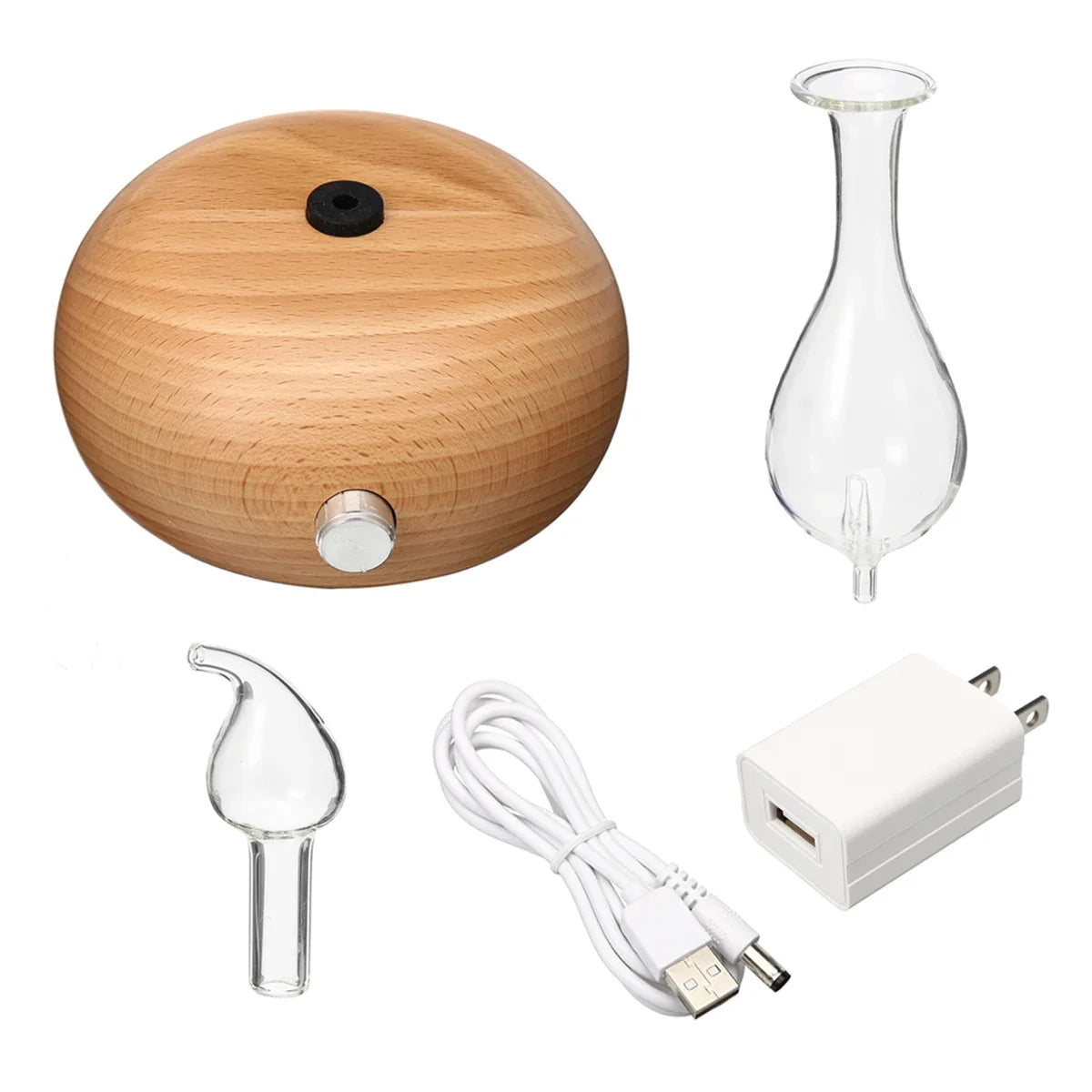 Glass Reservoir Nebulizing Essential Oil Diffuser with LED Light