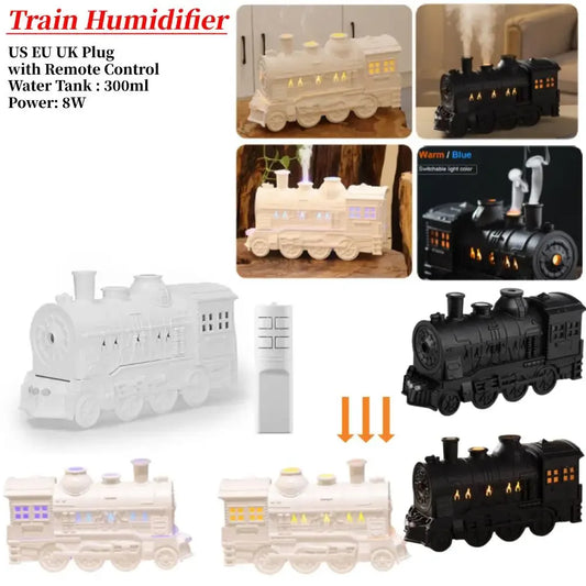 Train Air Humidifier Light Ultrasonic Aromatherapy Diffusers Mist Maker Fragrance Essential Oil Aroma Difusor Remote control