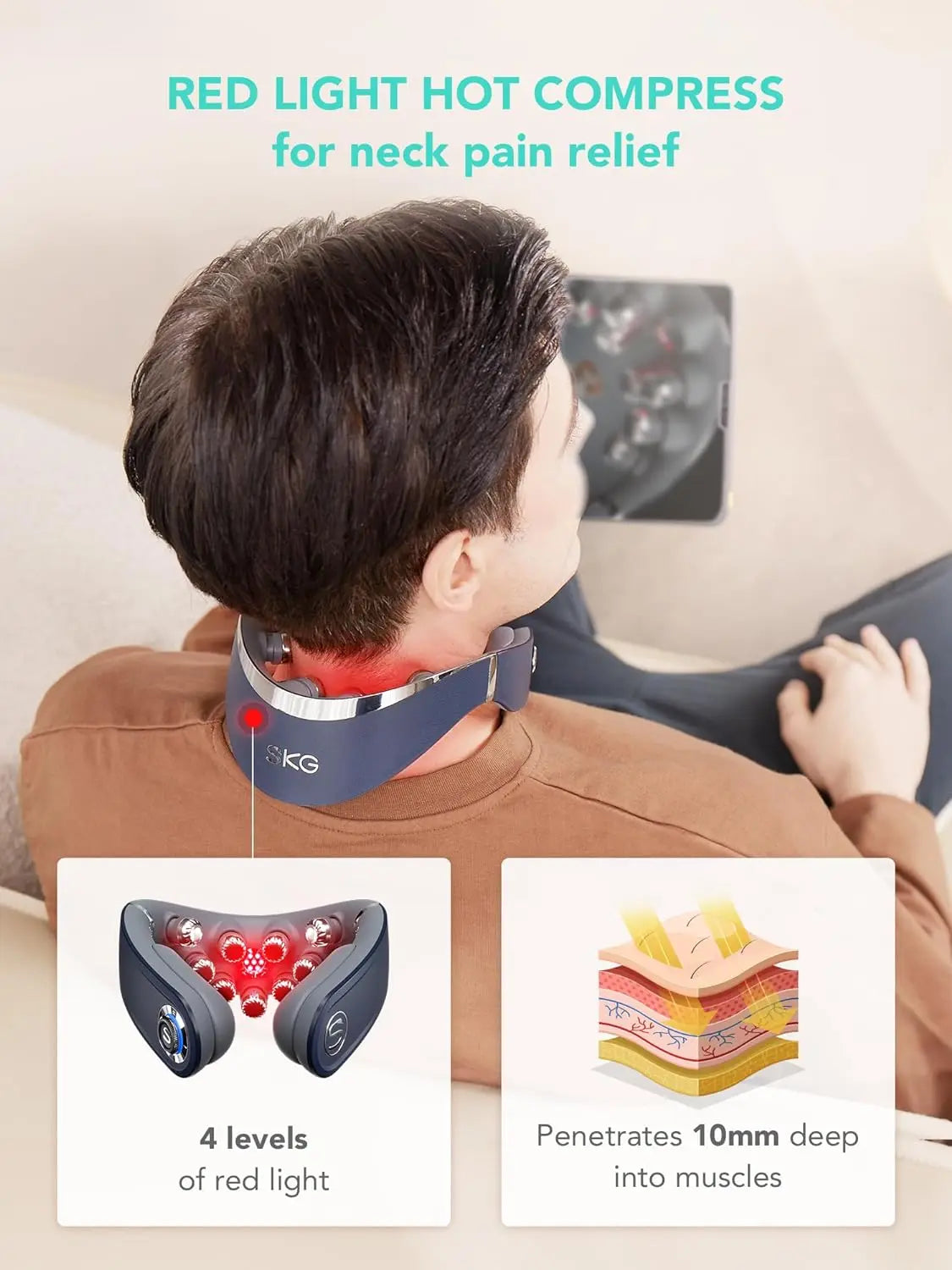 Cordless Neck Massager with Heat