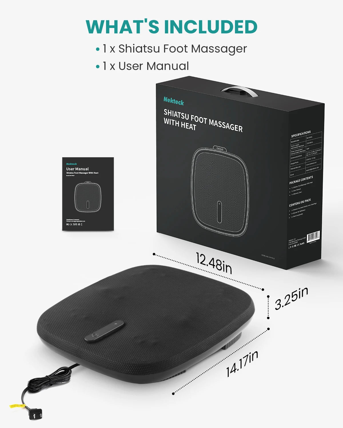 Shiatsu Foot Massager with Heat