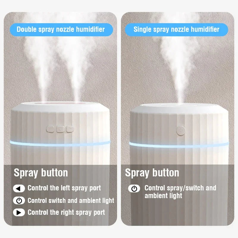 2L Double Nozzle Air Humidifier LCD Essential Oil Aroma Diffuser Ultrasonic Aromatherapy Diffuser