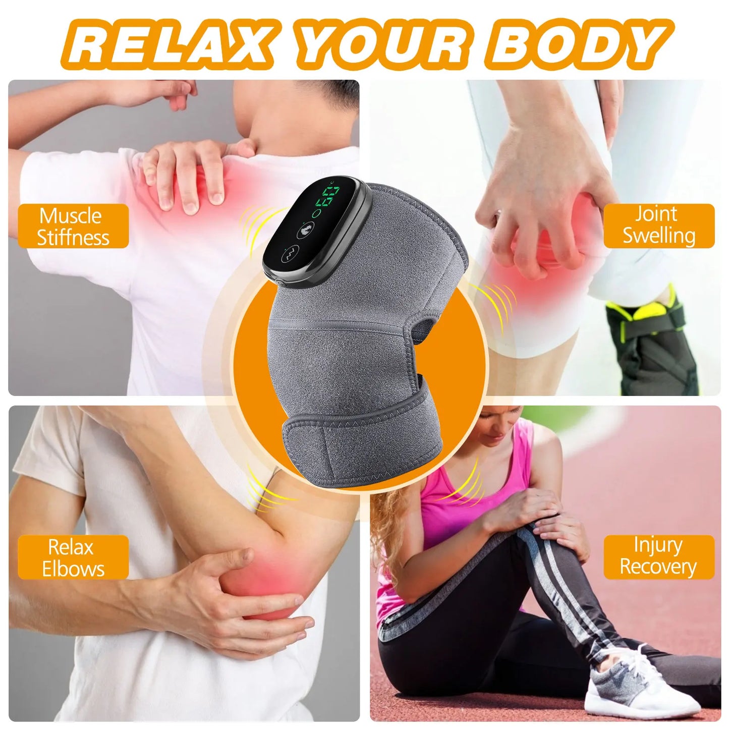 3 in 1 Electric Heating Massager for Knees and Shoulders