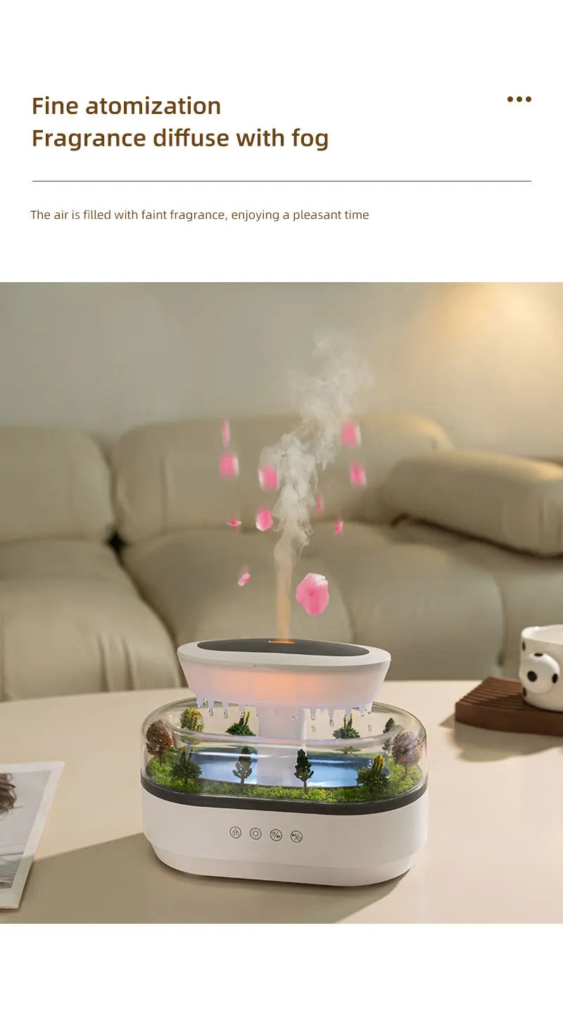 Raindrop Aromatherapy Diffuser Natural White Noise Music