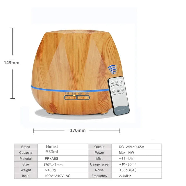 Aroma Diffuser Ultrasonic Essential Oil Diffuser